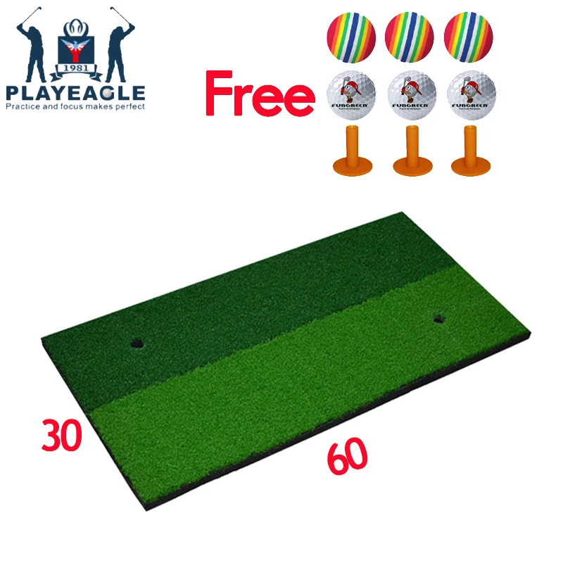 FUNGREEN коврик для гольфа и Сетка 60x30 см задний двор ударов жилой с резиновой тройкой