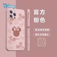 disney mickey cartoon mobile phone case for iphone 13 12 11 pro max mini xr xs 7 8 plus cute liquid silicone phone back covers