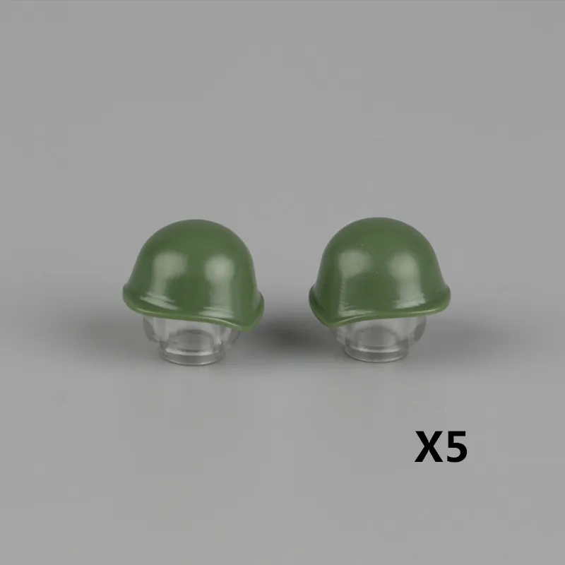 LightGreen-5pcs WW2 советские солдатики, Мини фигурки, военное оружие, город, части, полицейские кирпичи, строительные блоки, кирпичи, оригинальные MOC армейские игрушки C105 - Цвет: LightGreen-5pcs