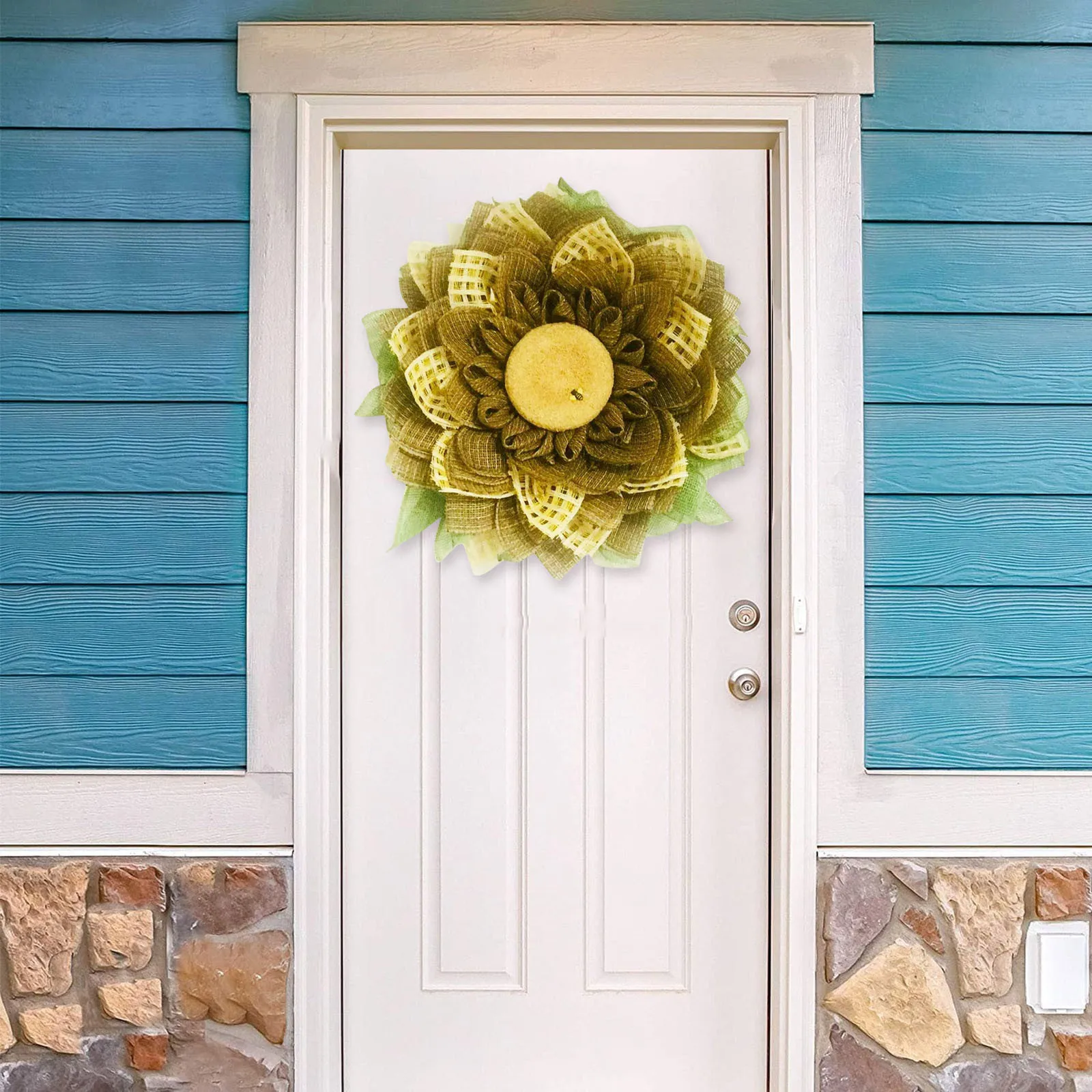 Искусственный венок украшение для двери искусственная пчела Подсолнух гирлянда