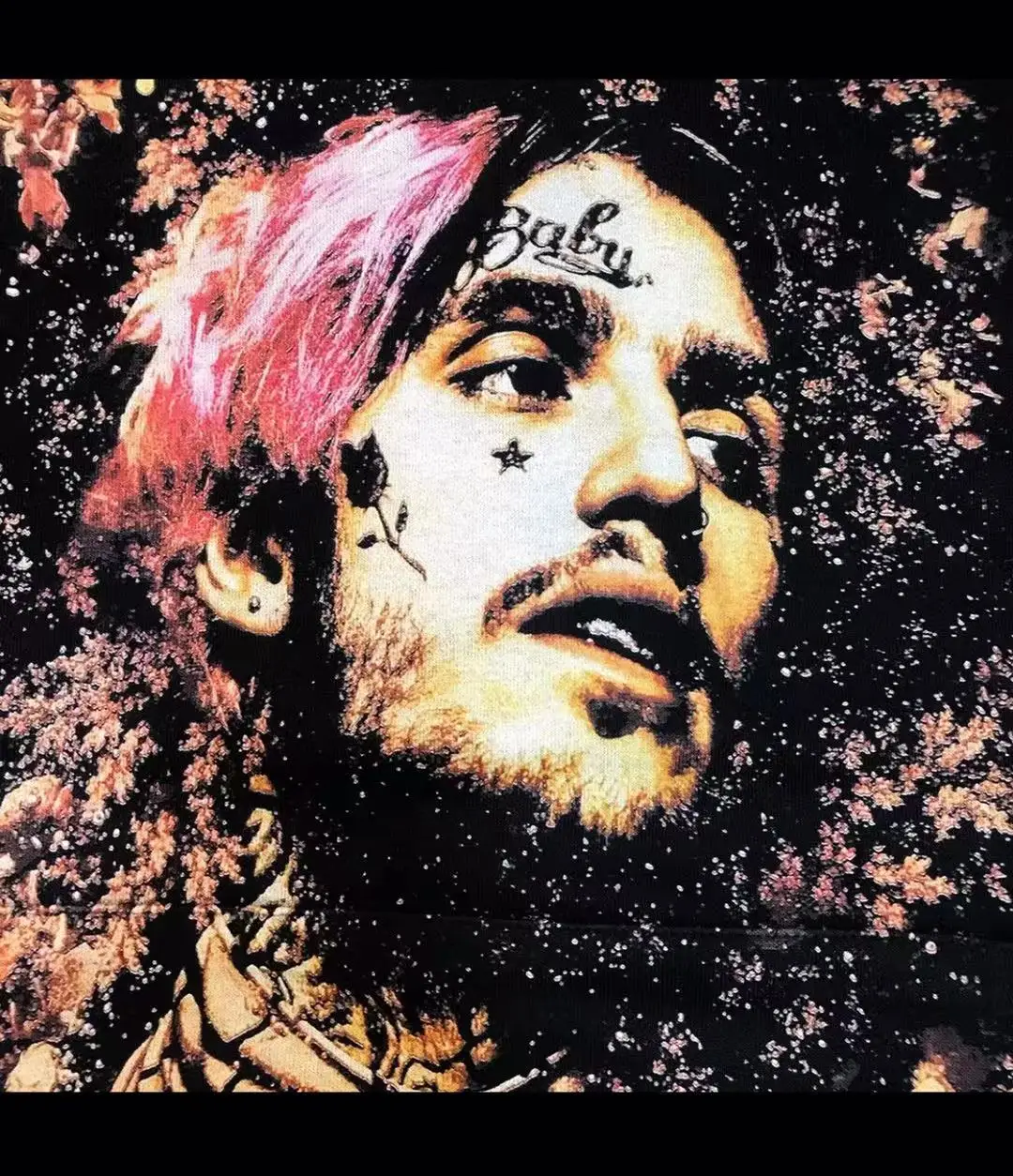 

LIL Peep 50% cotton 50% polyester pre shrunk Fleece Hoodie rock punk hip hop