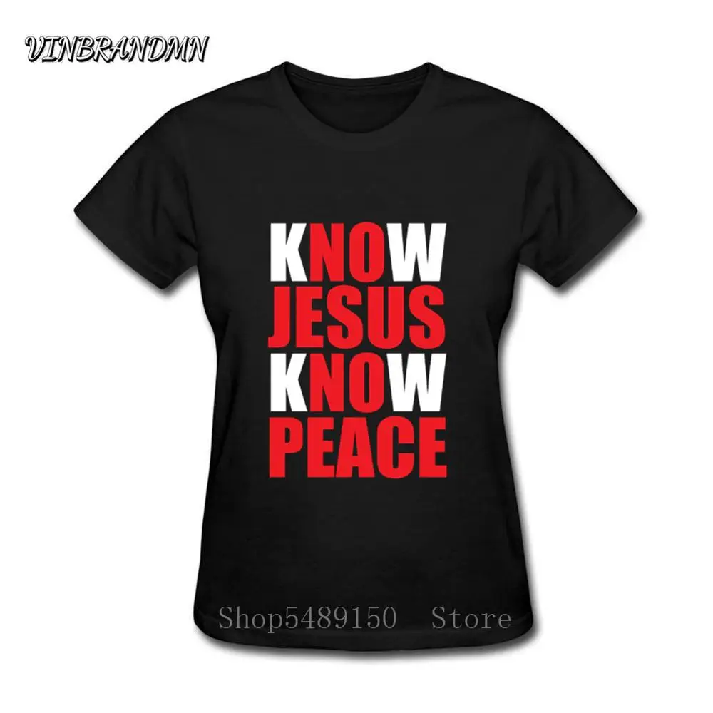 Женская футболка с надписью Christian Women Know Jesus Peace No новая брендовая Специальная