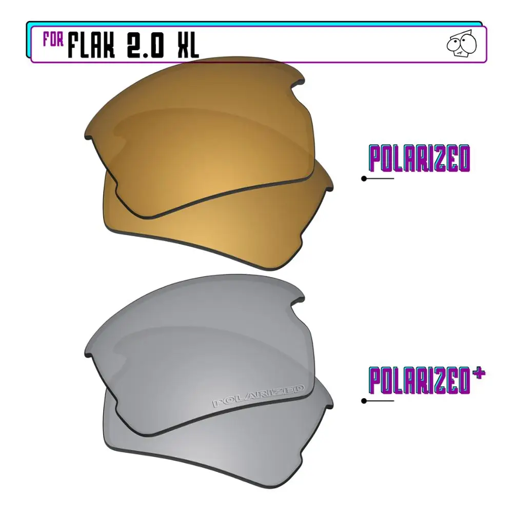 

Ezrelease поляризованные Сменные линзы для солнцезащитных очков-Oakley Flak 2,0 XL-Sir P Plus-GunmetalP