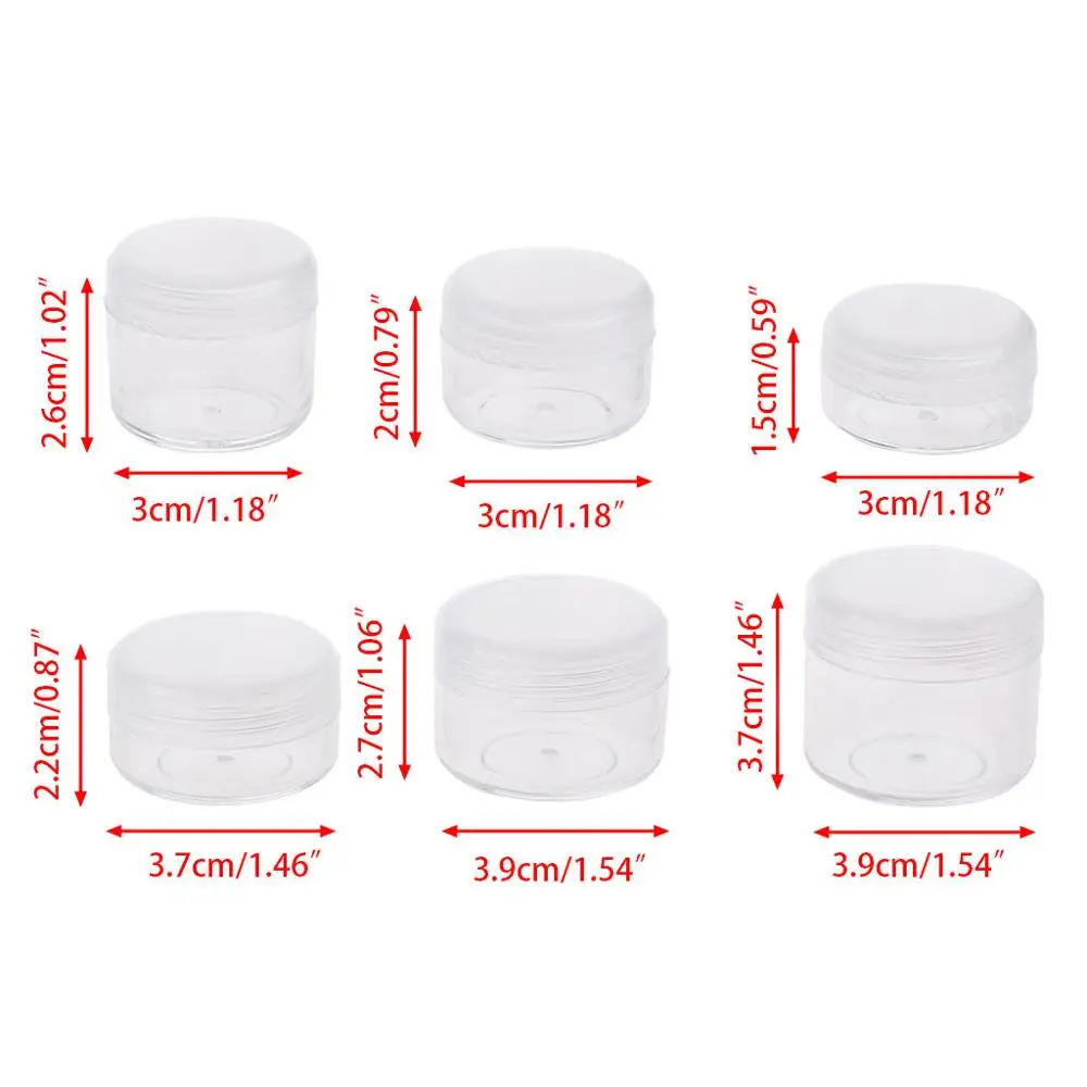 Емкость для косметики емкость путешествий ногтей многоразовая пустая