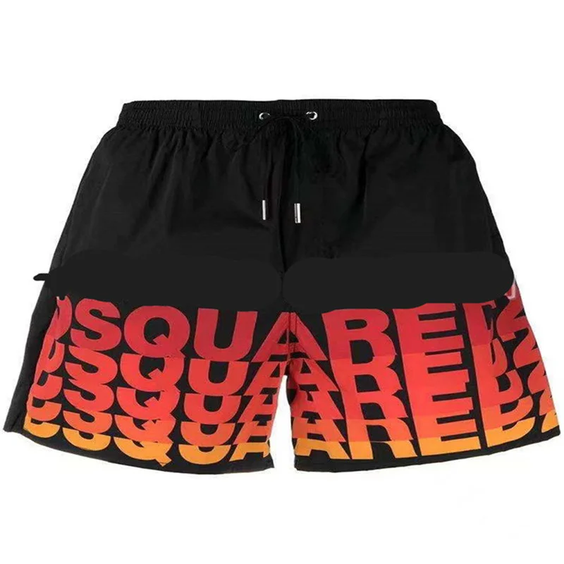 

Новинка 2021, пляжные брюки Dsquared2, повседневные мужские пляжные шорты DSQ, летние модные трендовые быстросохнущие D2