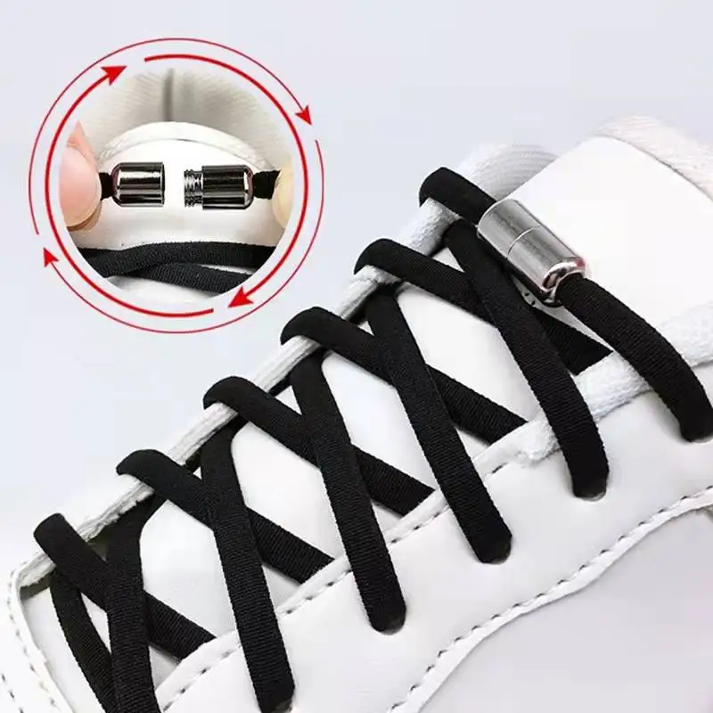 

1Pair No Tie Shoelaces Semicircle Elastic Shoe Laces For Kids and Adult Sneakers Shoelace Quick Lazy Laces Shoe Strings
