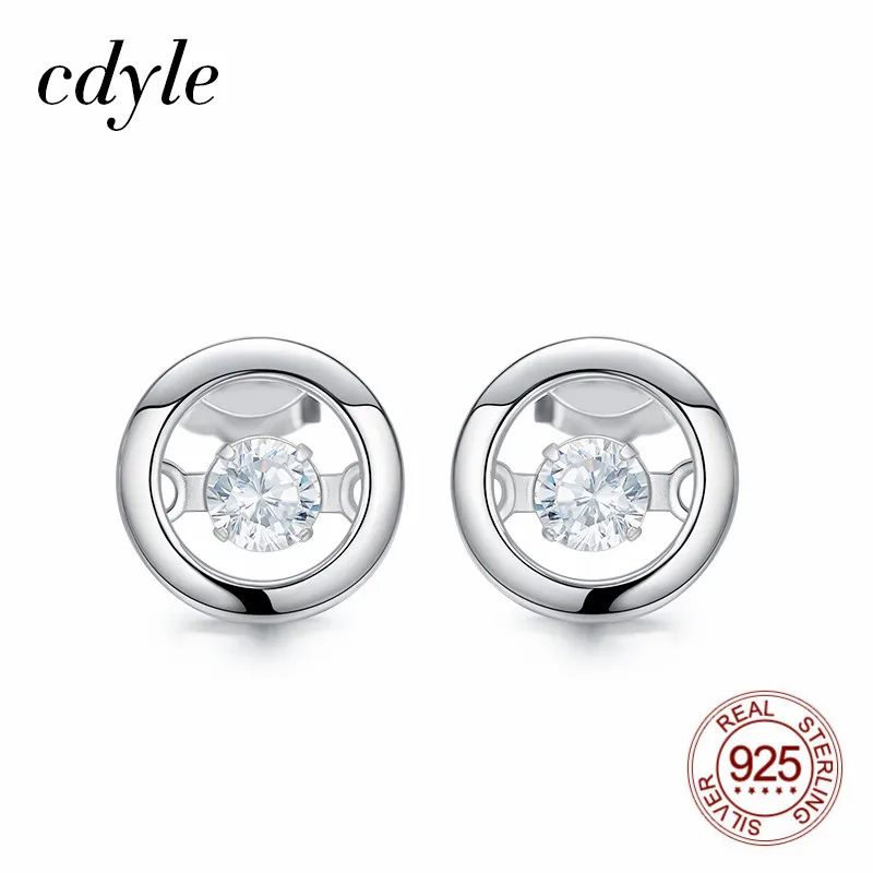 Cdyle новый продукт полые круглые серьги гвоздики для детей девочки 925 Стерлинговое