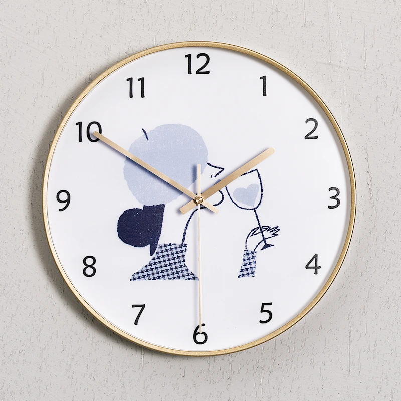 Креативные настенные часы домашний декор бесшумные цифровые Мультяшные простые
