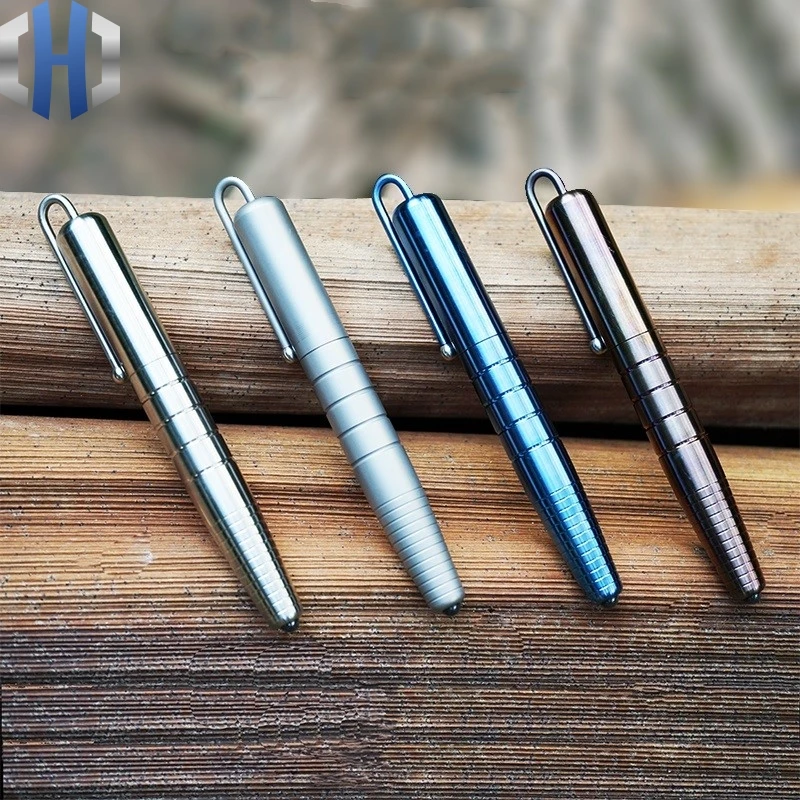 Original Titanium Tactical Pen Defense Survival Self-defense Portable Multi-function Broken Window Writing |