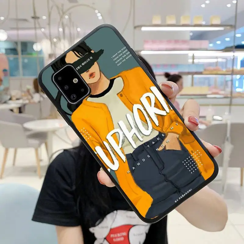 

pepakomi Bts Perfect black Phone Case For Samsung S5 S6 S7 S8 S9 S10 S20 S21 Edge Plus E Fe Lite Cover
