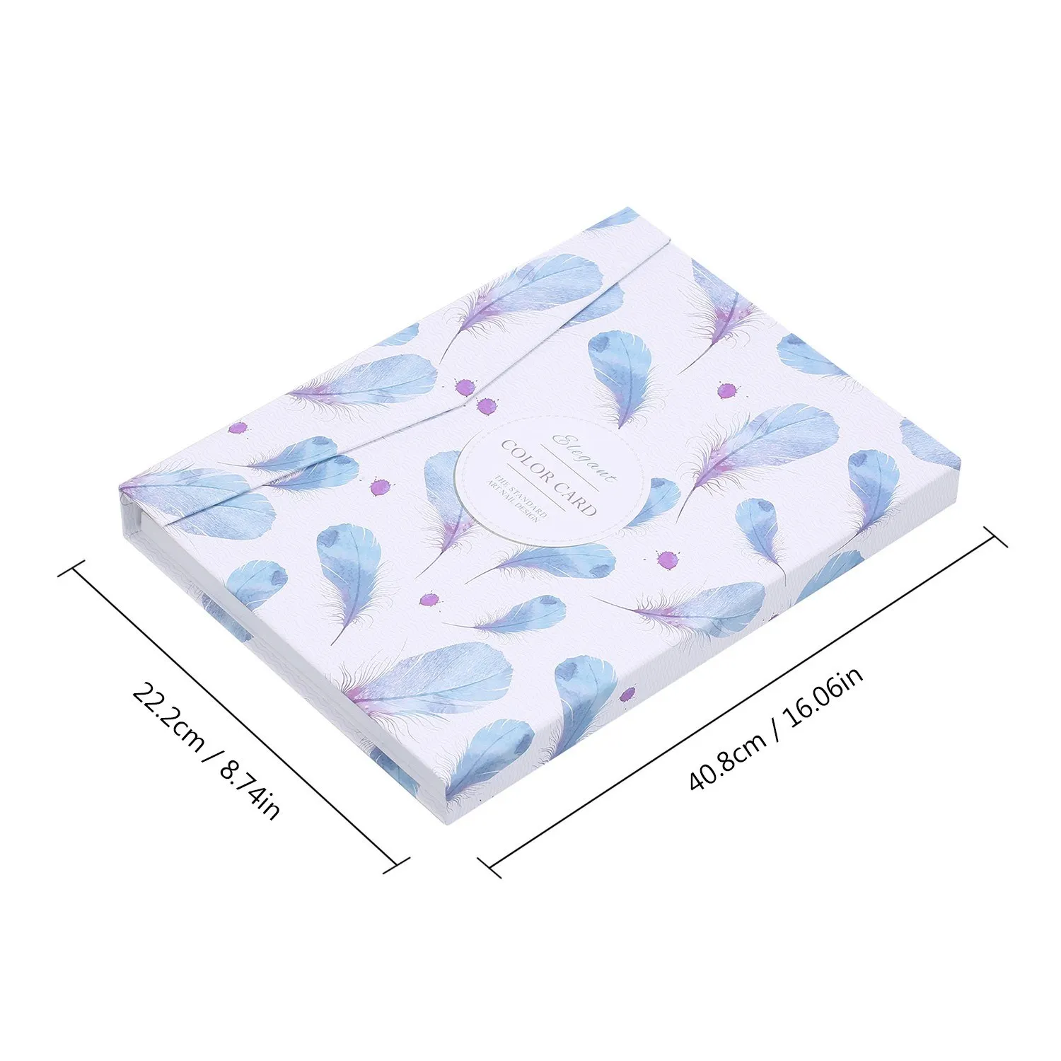 

Portable 80 Nail Color Display Book with 120PCS False Nail Tips for Nail Art DIY Nail Polish UV Gel Color Card Chart Board Nail