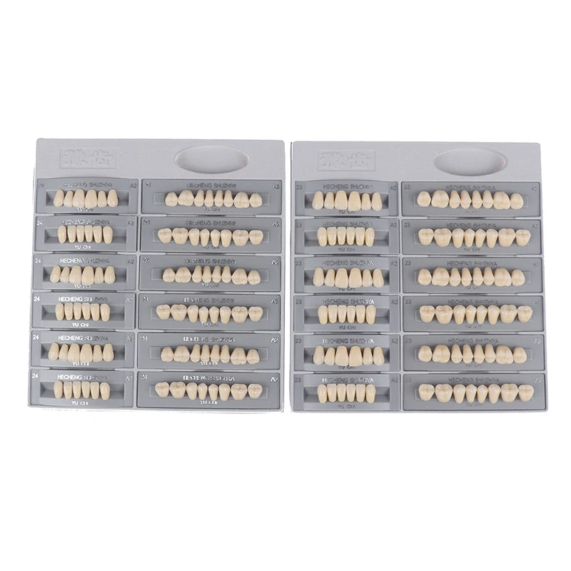 84 шт./корт. модель задних зубов из смолы поддельные зубы A2 направляющие для цвета |