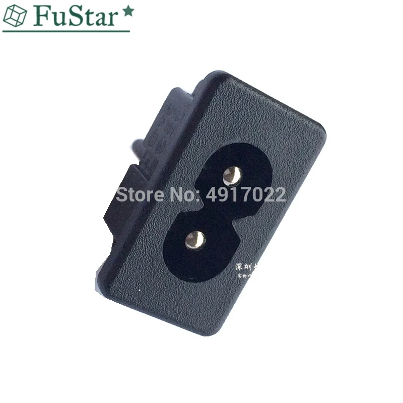 10 шт. BX 180 черный с разъемом папа IEC320 C8 Мощность Разъем AC 250V 2.5A 2Pin 8 слово розетки
