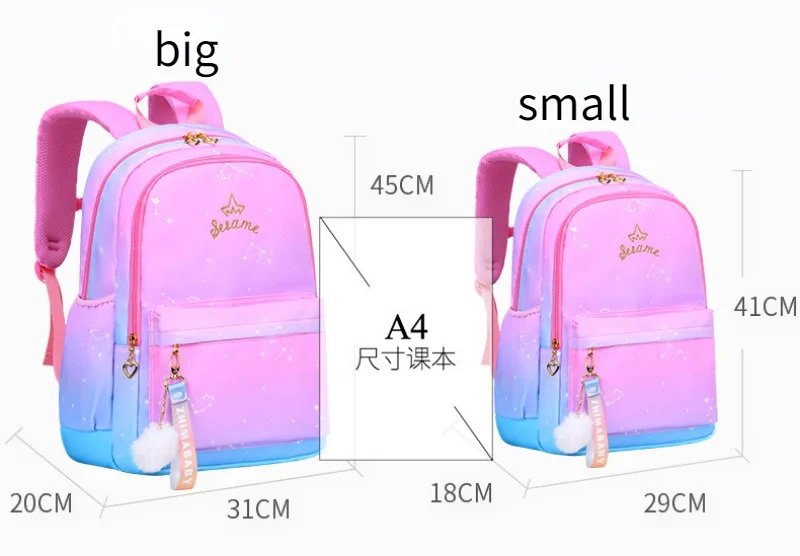 Children School Bags for Kids Girls New Primary Princess School Backpack Waterproof Orthopedic Backpacks Schoolbag Mochila