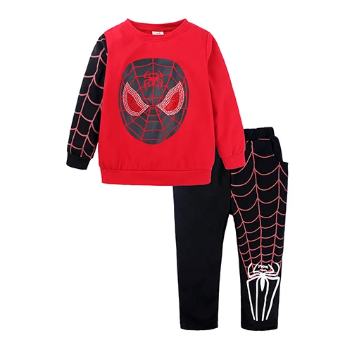 НОВЫЕ комплекты одежды для маленьких мальчиков «Человек-паук» хлопковый спортивный костюм для мальчиков весенние костюмы «Человек-паук», детская одежда три вещи, DB498 - Цвет: As photo
