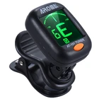 Цифровой тюнер для электрогитары Aroma At-101, складной вращающийся зажим, высокочувствительные детали и аксессуары для Укулеле