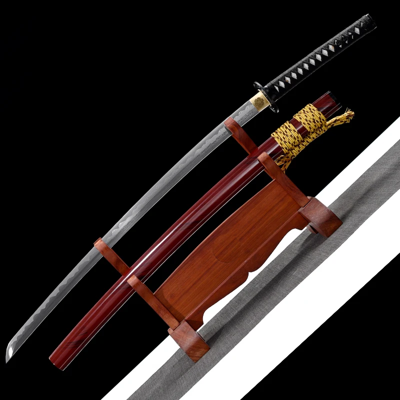

41" Japanese Samurai Real Sword Katana Damascus Foldse Steel Full Tang Razor Sharp Blade Battle Ready