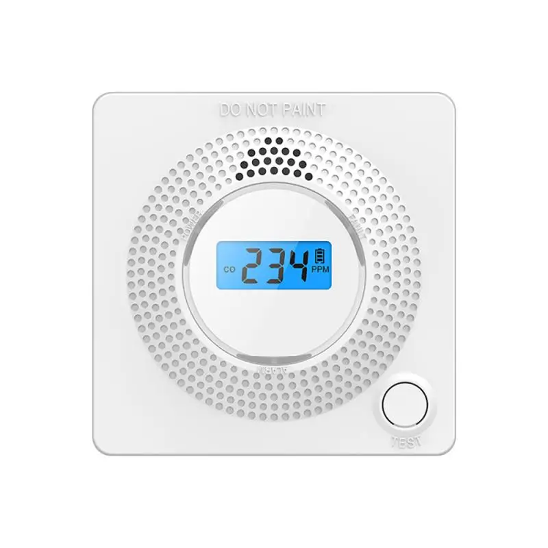 

High Sensitive Gas Smoke Alarm Co Carbon Monoxide Detector Voice Warn Sensor Home Security 10-year Battery Life