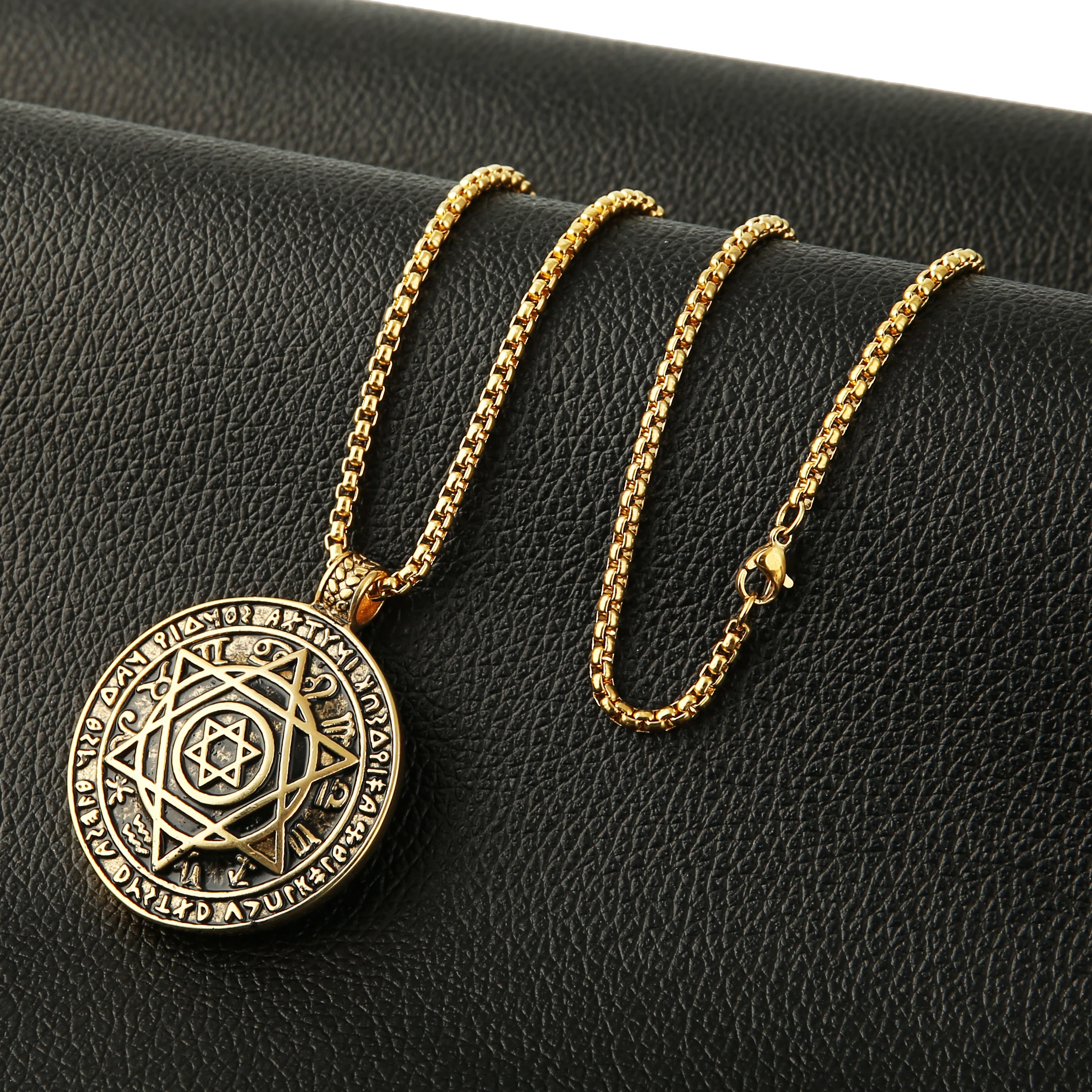 HZMAN печать Соломона шестиконечная звезда 12 созвездий искусственная сталь для