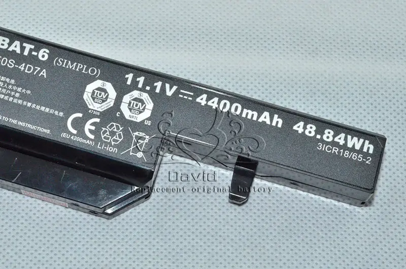 Оригинальный аккумулятор JIGU для ноутбука 6-87-W650S-4D4A2 Аккумулятор CLEVO W655SB W650RZ W650SR