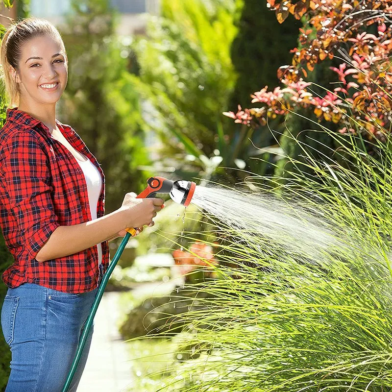

Garden Hose Nozzle-Water Hose Spray Nozzle Heavy-Duty-10 Patterns High Pressure Garden Hose Nozzles