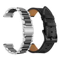 for samsung galaxy watch active 2 44mm 40mm band sets stainless steel and leather bracelet strap for galaxy watch 42mm gear s2