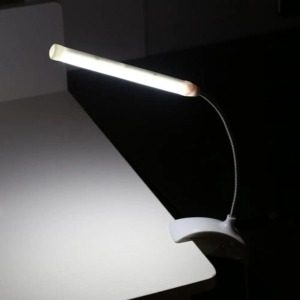 USB светодиодный Яркий Настольная лампа клип на Настольный светильник Спальня