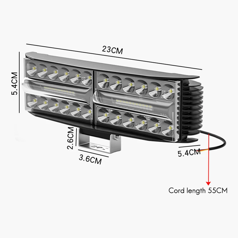 Car 24 Lamp Beads Work Light 65W Off-Road Vehicle Modified Roof Led Headlight Lighting Inspection | Автомобили и мотоциклы