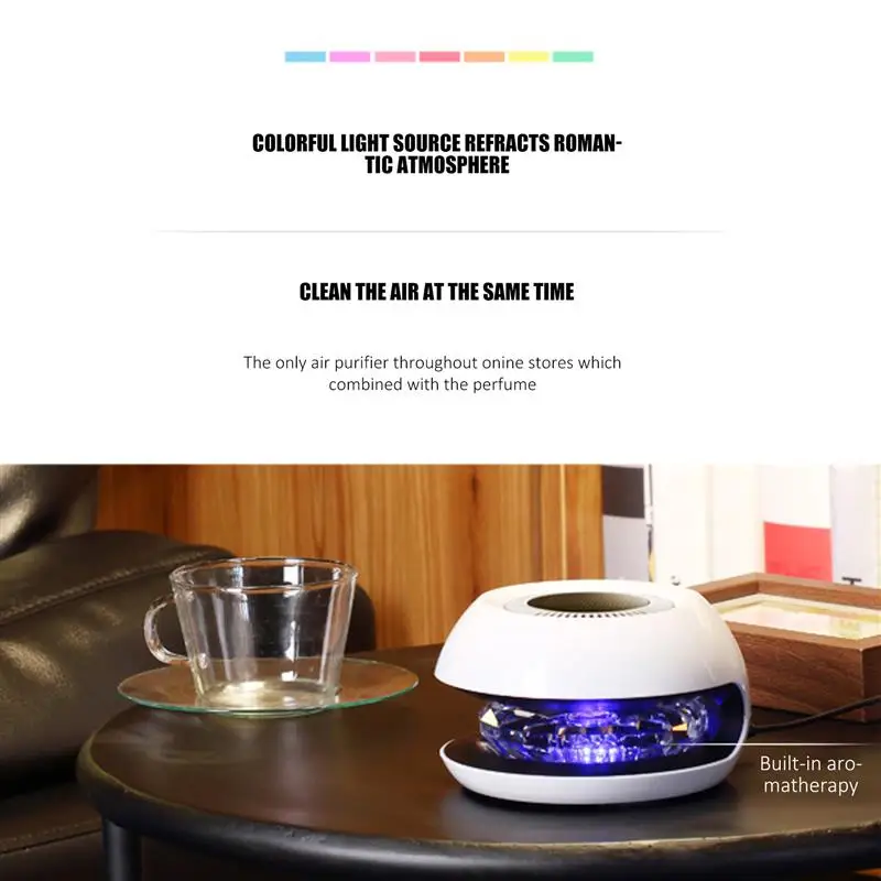 

Solar/USB Air Purifier Compact Air Freshener Car Aroma Diffuser Odor Eliminator Aromatherapy Lamp for Car Bedroom Dormitory