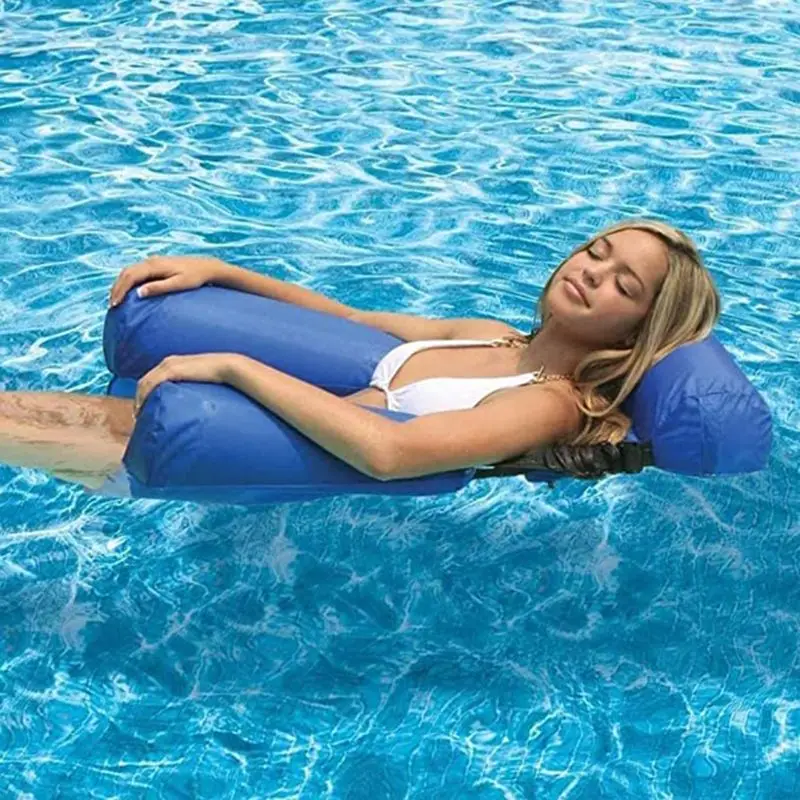 

PVC Summer Inflatable Folding Floating Row Beach Water Sports Lounger Air Bed