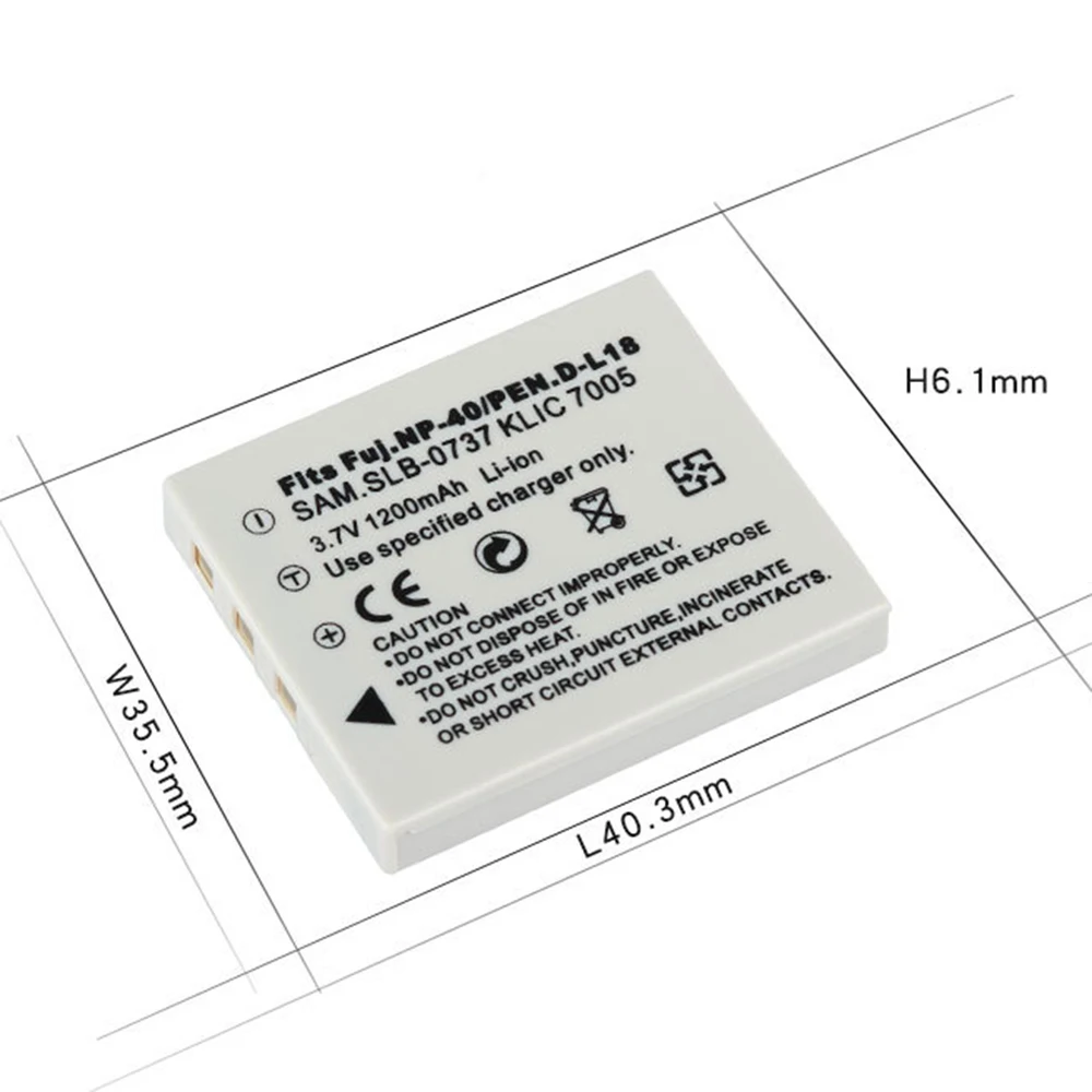 3.7V 1200mAh NP-40 Battery for Fujifilm Fuji FinePix 455 F10 F402 F455 F460 F470 F610 F650 F700 F710 F810 F811 V10 Z1 Zoom Z2 Z3 |