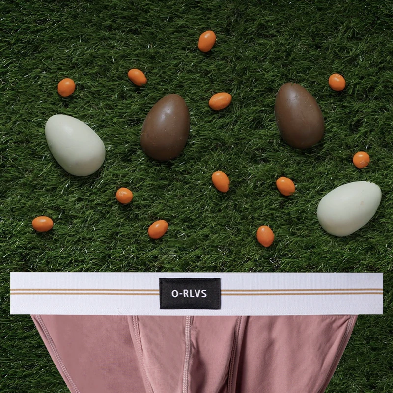 Мужские трусы-брифы ORLVS черные бесшовные трусы из воздухопроницаемой ткани с