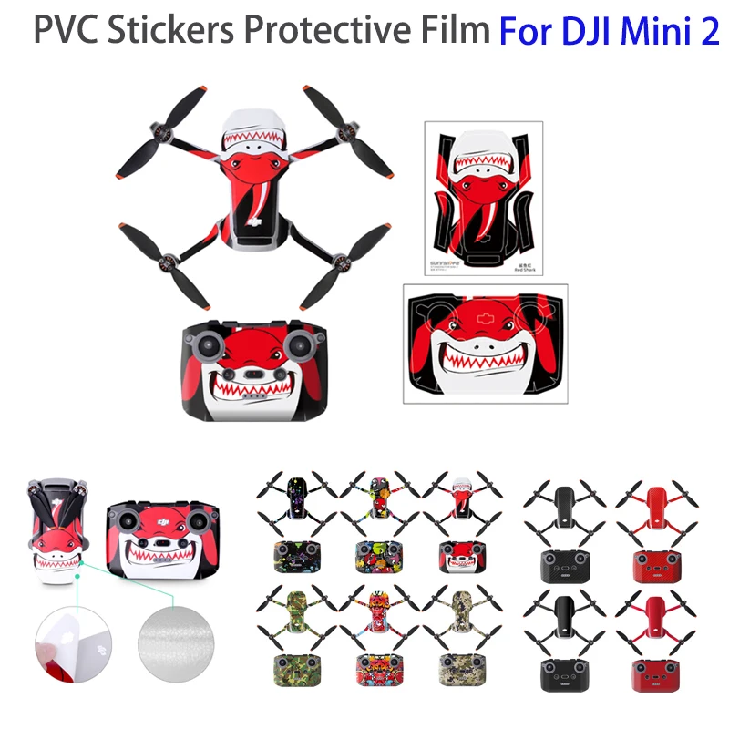 DJI Mini 2 PVC Stickers Protective Film Scratch-proof Decals Skin Accessories For mavic Mini 2 Drone Accessories