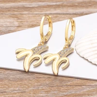 14 styles creative design summer fruit banana heart evil eye cats shape earrings zircon jewelry fine party wedding birthday gift