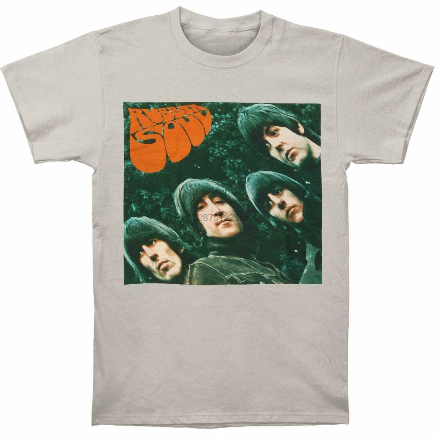 

Authentic Band Rubber Soul Slim Fit T-Shirt Silver S-2XL NEW