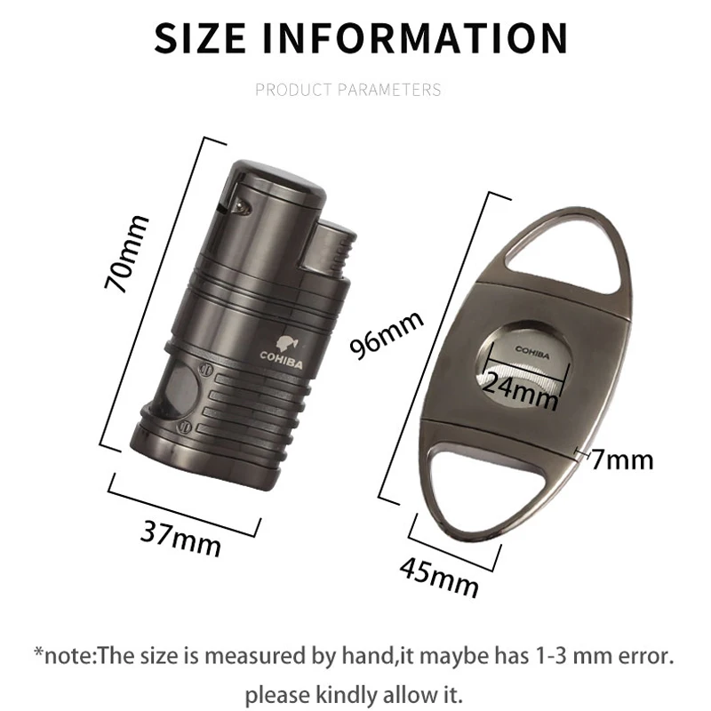 COHIBA аксессуары для сигар из нержавеющей стали набор карманный размер резак бутан