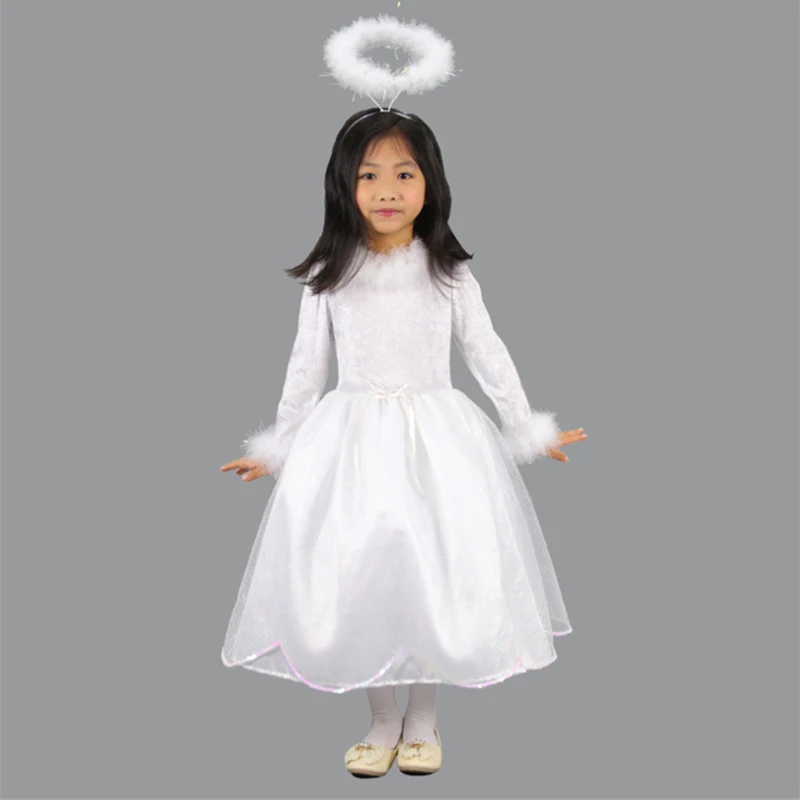 Забавная модная симпатичная Черная/белая повязка на голову с ангелом Halo