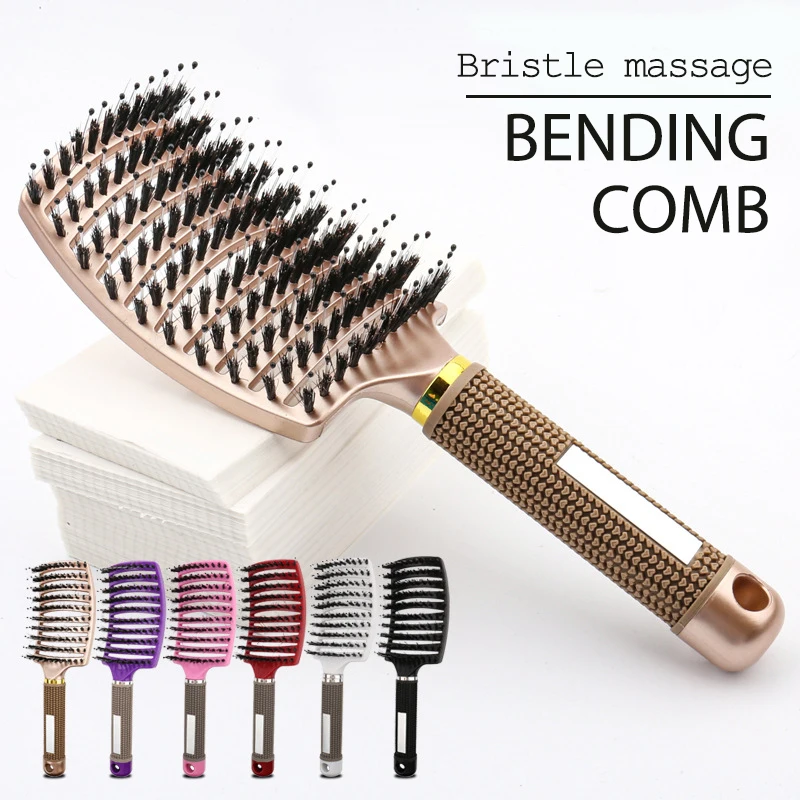 Escova de Cabelo Escova para Ferramentas de Cabeleireiro Detangle Pente Molhado Profissional Couro Cabeludo Massagem