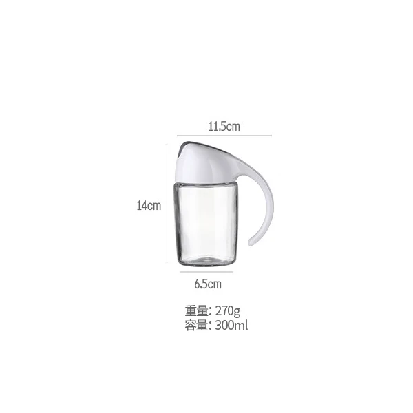 

Creative kitchen supplies Kitchen glass oil pot home to prevent spill pot seasoning vinegar bottle bottle oil small oil bottle
