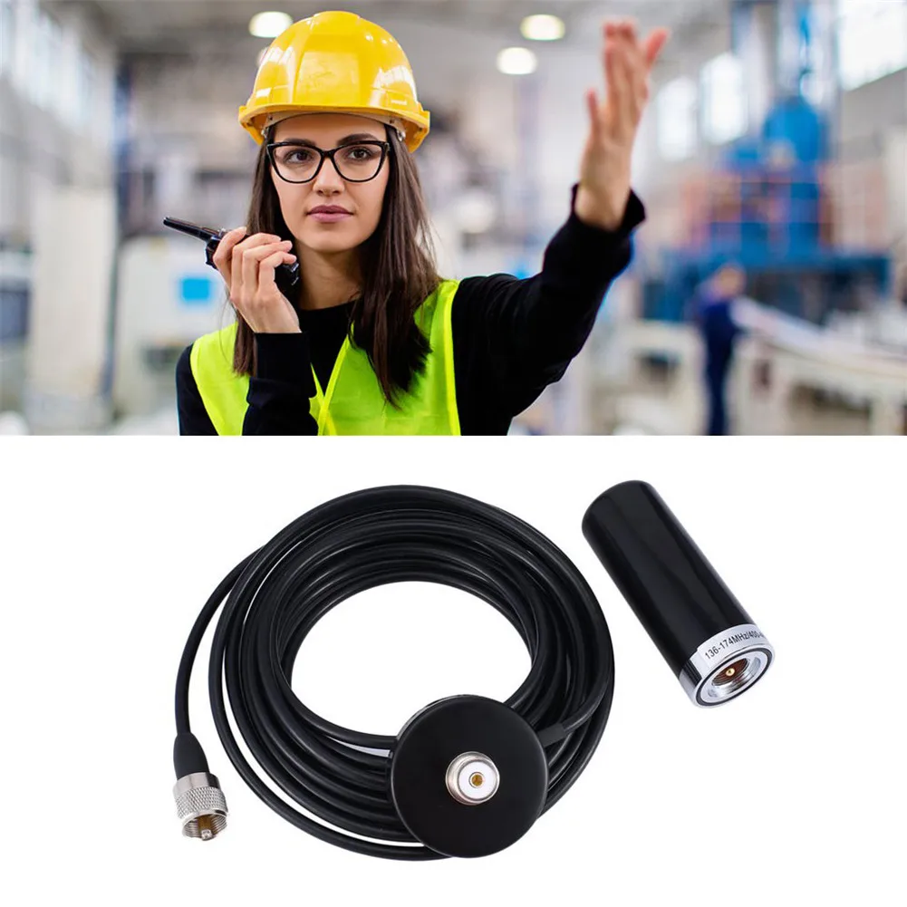 HH-N2RS Mini Dual-Band Antenna Magnetic Mount PL-259 UHF/VHF Set for Car Mobile Radio