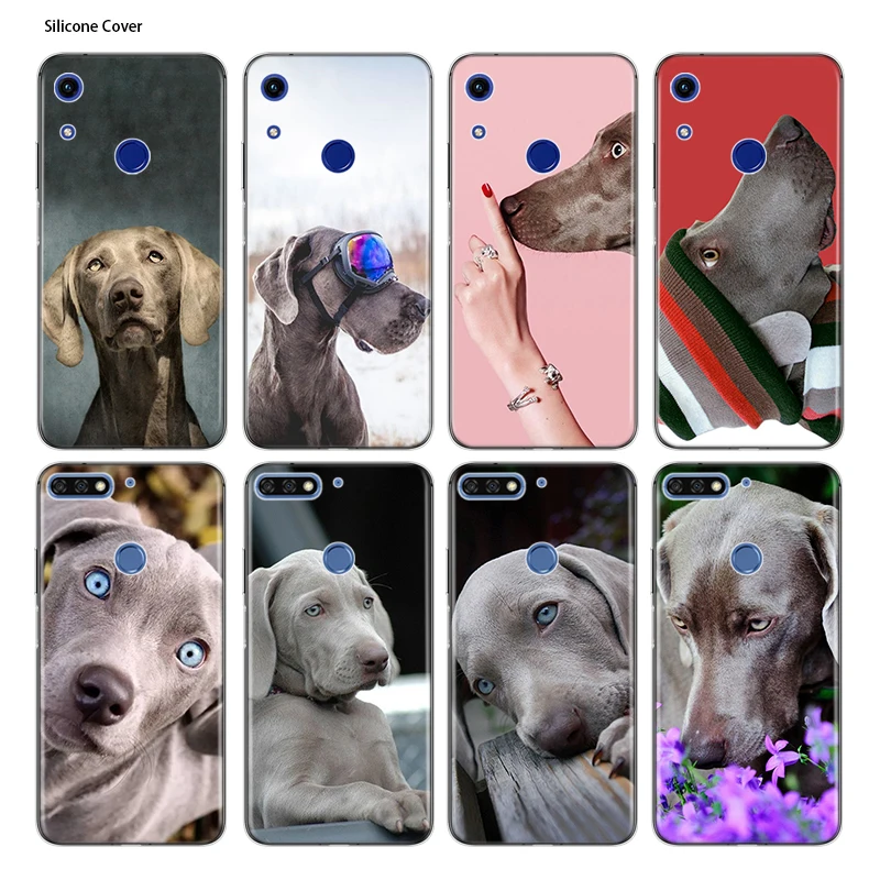 

Weimaraner Dog Fashion Silicone Cover For Honor 8 8A Prime 8X MAX 8C 8S 7A 7C 7S Play 3E V9 Pro Transparent Phone Case