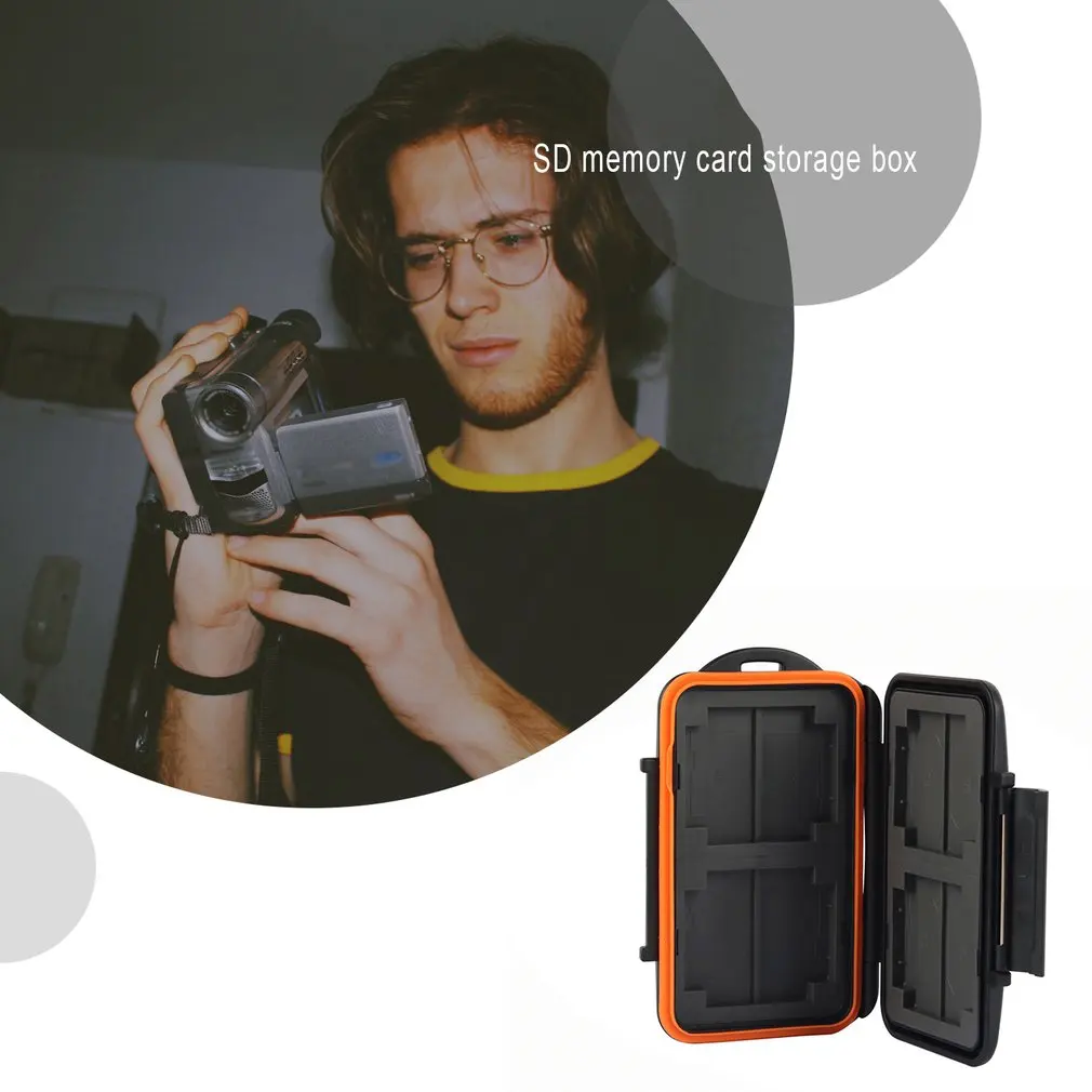 Waterproof Anti-Shock Memory Card Carrying Storage Case Protective Holder For 8 Secure Digital | Электроника