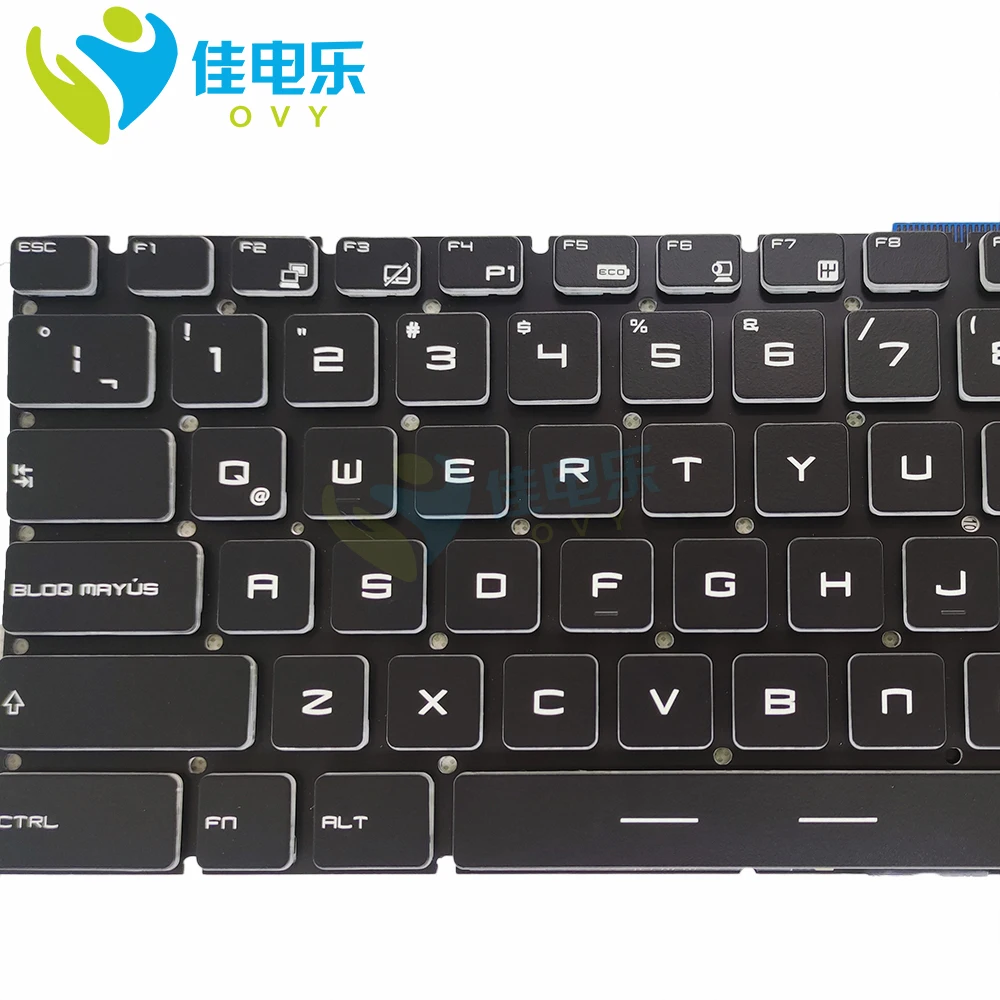OVY LA Backlit Keyboard for MSI GS60 WS60 GS70 GS72 Latin Spanish black backlight Laptops Replacement keyboards V143422AK sale enlarge