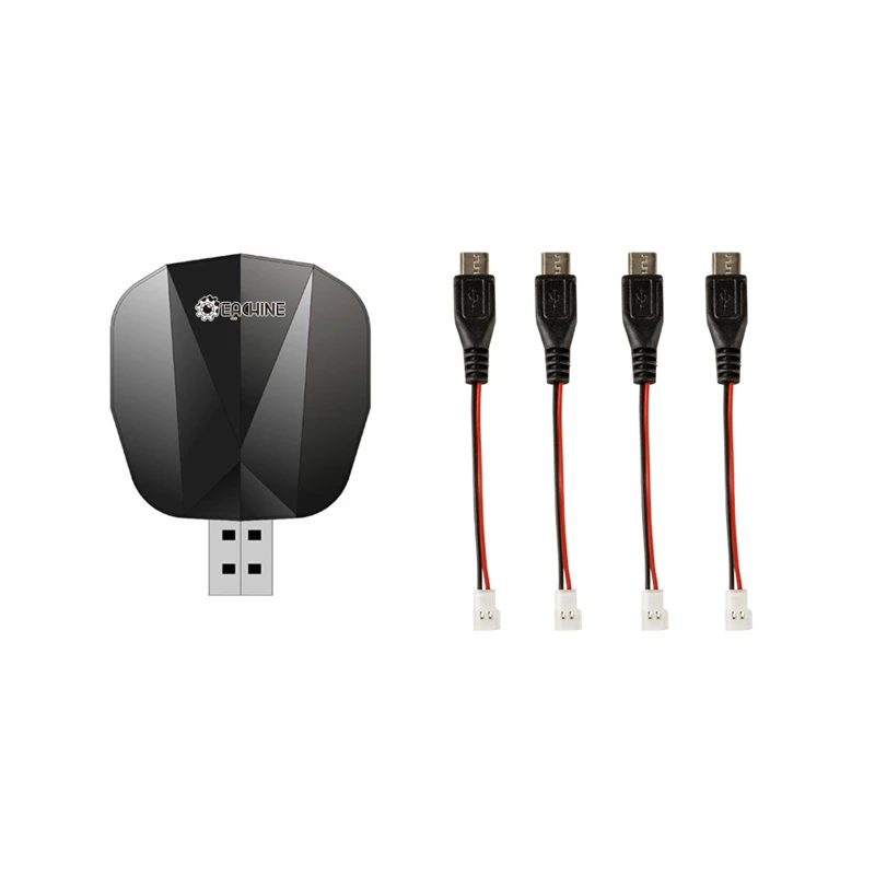USB Зарядное устройство зарядным устройством Eachine E520 E520S Дрон Квадрокоптер с дистанционным управлением запасные Запчасти 4-в-1 с 4 шт. андроид Кабель-адаптер