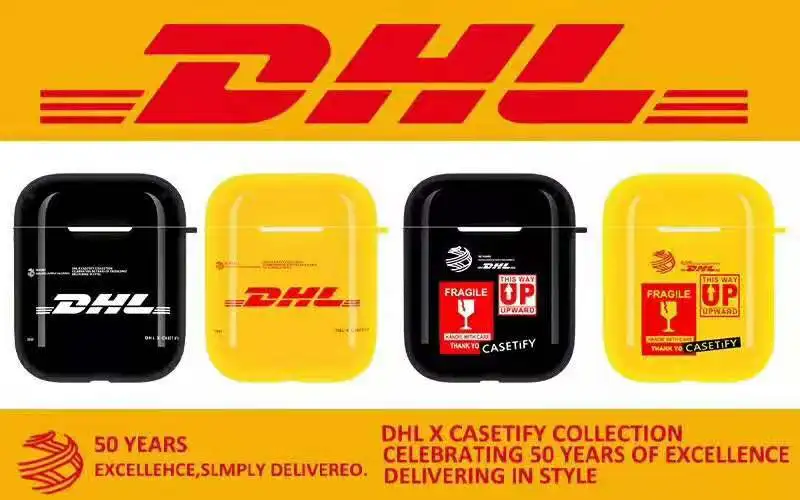 DHL Express 50 юбилей для airpods чехол мягкий силиконовый для airpod чехол Bluetooth чехол для наушников Защитный чехол сумка для зарядки