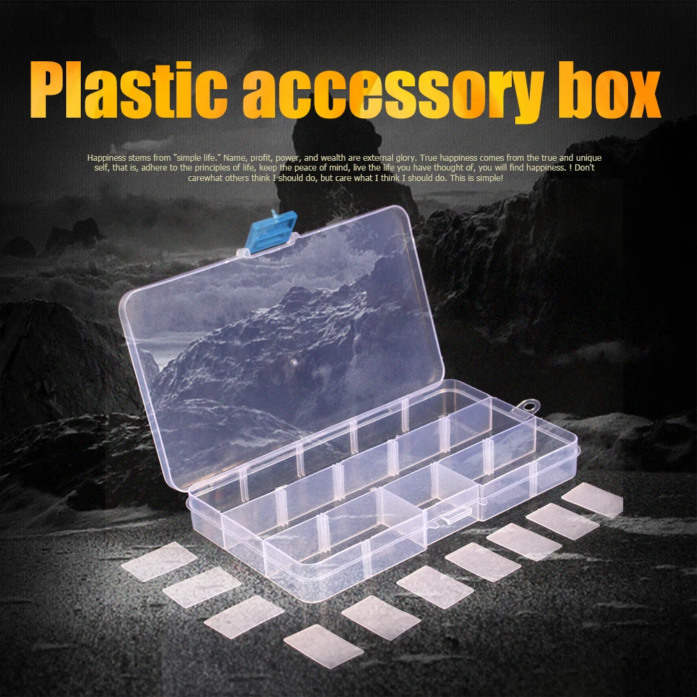 

24 Slots Fishing Tackle Boxes Double Layer Plastic Fishing Bait Lure Hook Holder Storage Case Components Fishing Gear Container