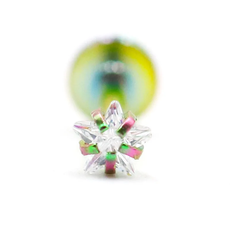 Серьга гвоздик женская для пирсинга губ Ювелирное Украшение с анодированным