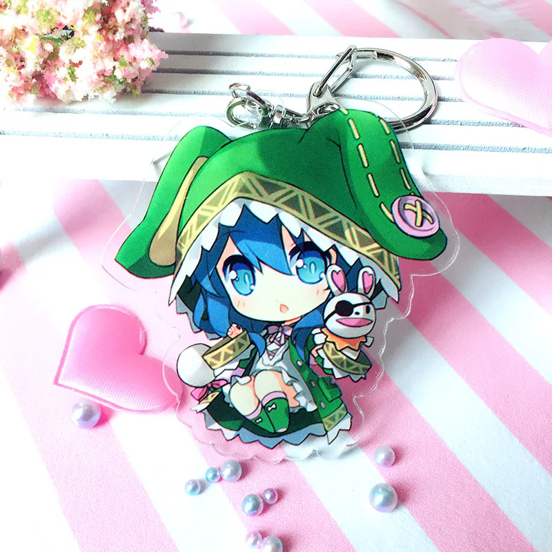

Anime Date A Live Yoshino Cosplay Acrylic Keychain Yatogami Tohka Tokisaki Kurumi Pendant Chaveiros Llaveros