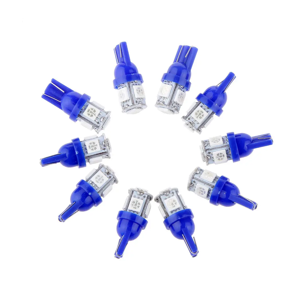 

10 шт., суперъяркие Светодиодные Автомобильные лампы T10 194 168 2825 5050 5SMD