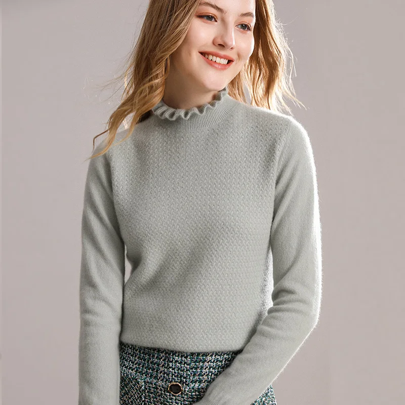 Новинка Осень-зима 2020 модная кашемировая блузка женская теплая нижняя рубашка 100%